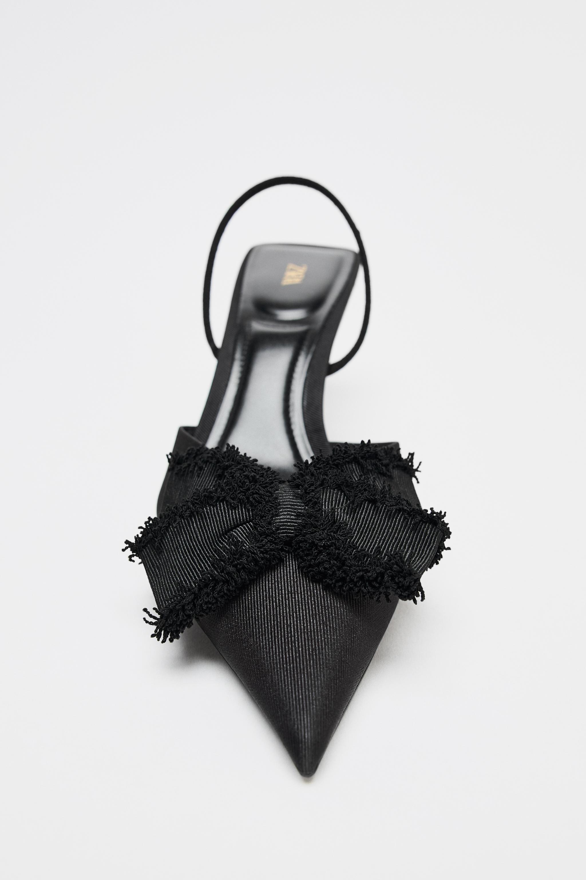 ZARA リボン付きハイヒールスリングバック 2226/510 ZARA】リボン付きハイヒールスリングバック 2226/510/800 (ZARA