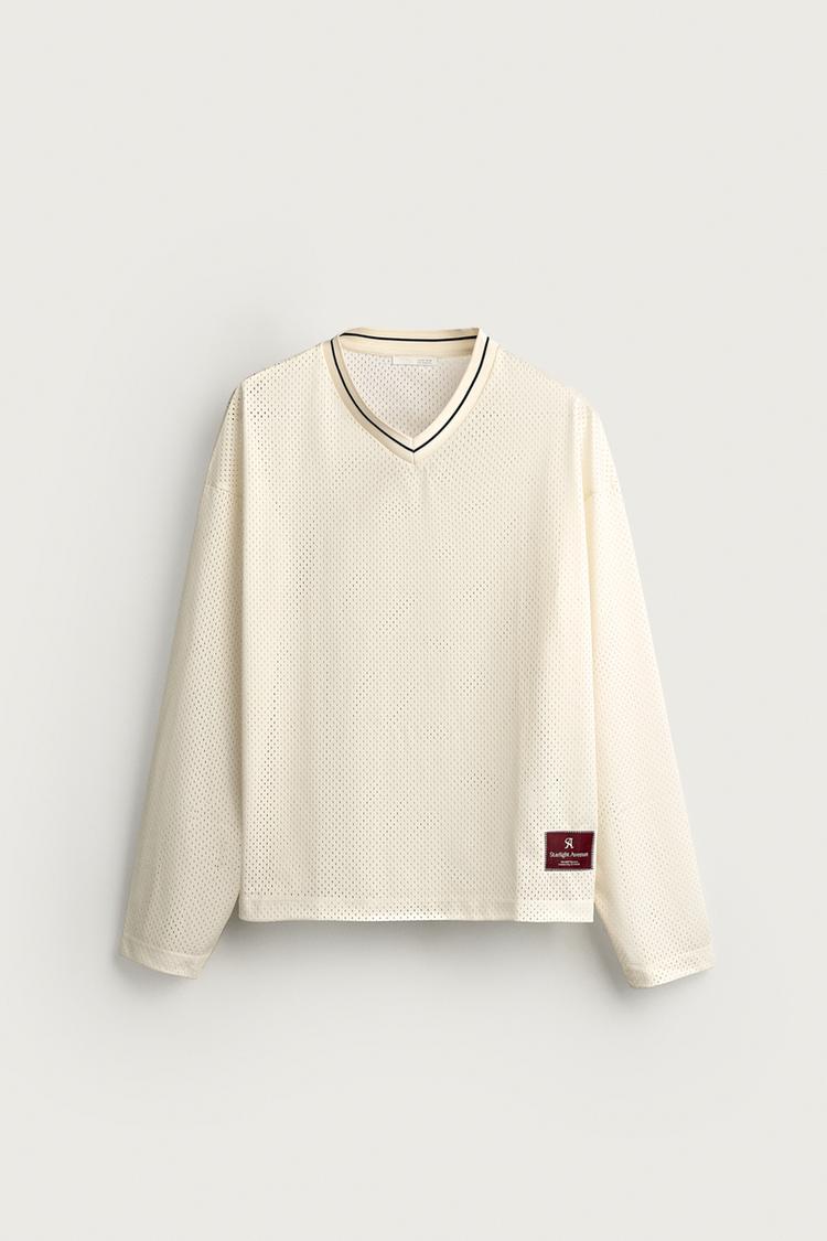OPEN WEAVE RELAXED FIT T-SHIRT
