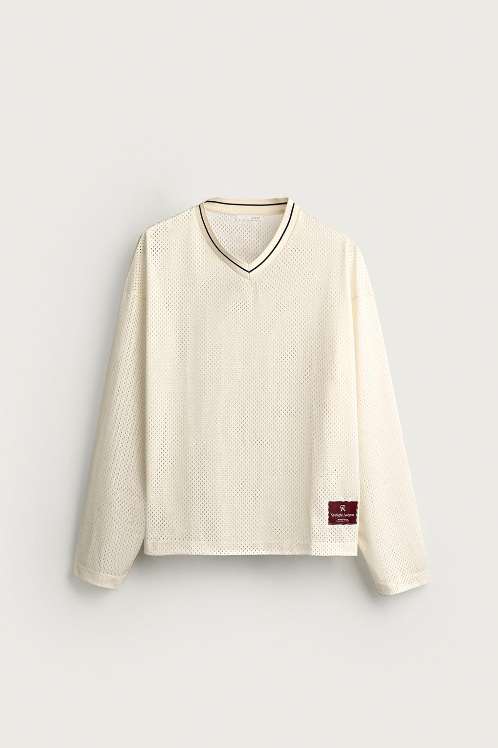 OPEN WEAVE RELAXED FIT T-SHIRT