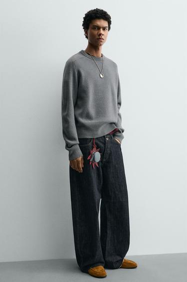 PORTA-MOEDAS DE COURO COM PINGENTE SAMUEL DE SABOIA X ZARA - Azul-celeste da Zara - Imagem 0