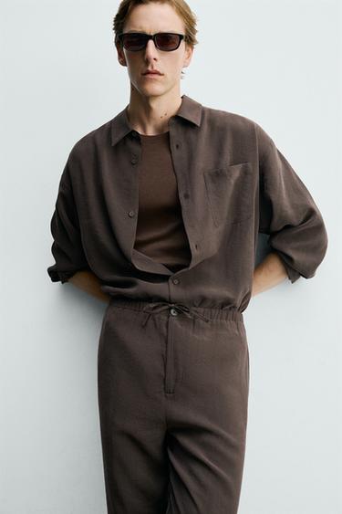 CHEMISE FLUIDE DOUCE - Marron de Zara - Image 4