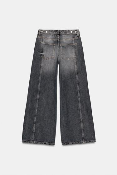 JEANS Z1975 WIDE LEG TIRO MEDIO COSTURAS - Gris de Zara
