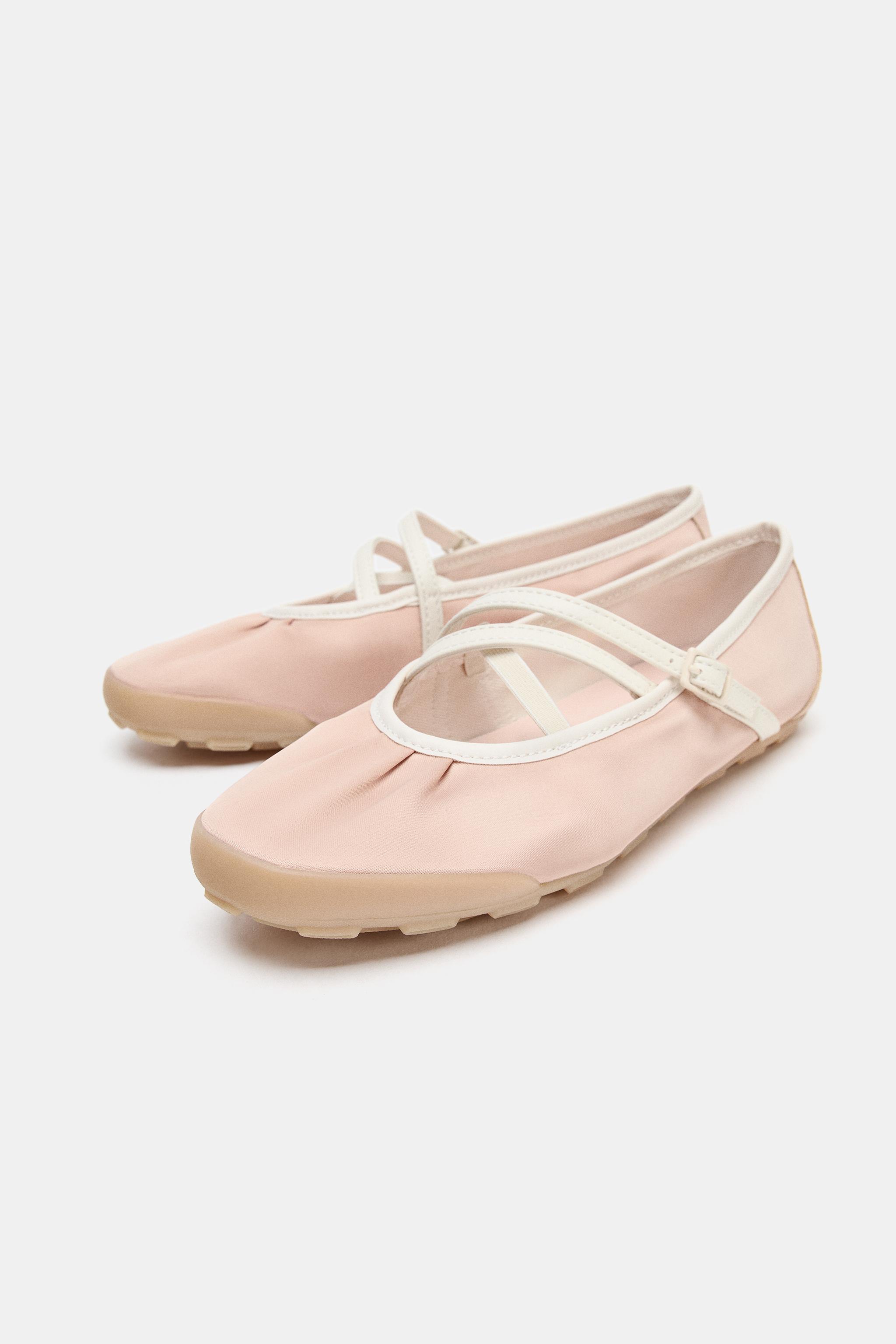 サテンバレエシューズ - ライトブルー | ZARA Japan / 日本