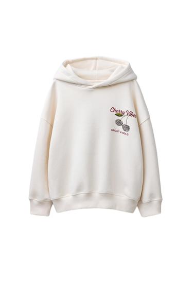 DŽEMPERIS AR ĶIRŠU APDRUKU - Nebalināts no Zara