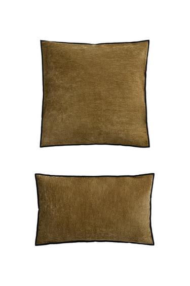 CHENILLE CUSHION COVER - Ochre by Zara