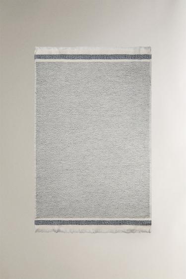 TORCHON COTON ÉPONGE CONTRASTANT - Bleu de Zara - Image 1