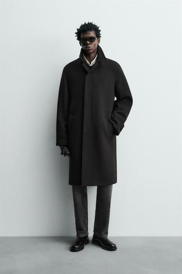 MANTEL AUS WOLLMISCHGEWEBE MANTECO ® - Braun von Zara - Bild 0
