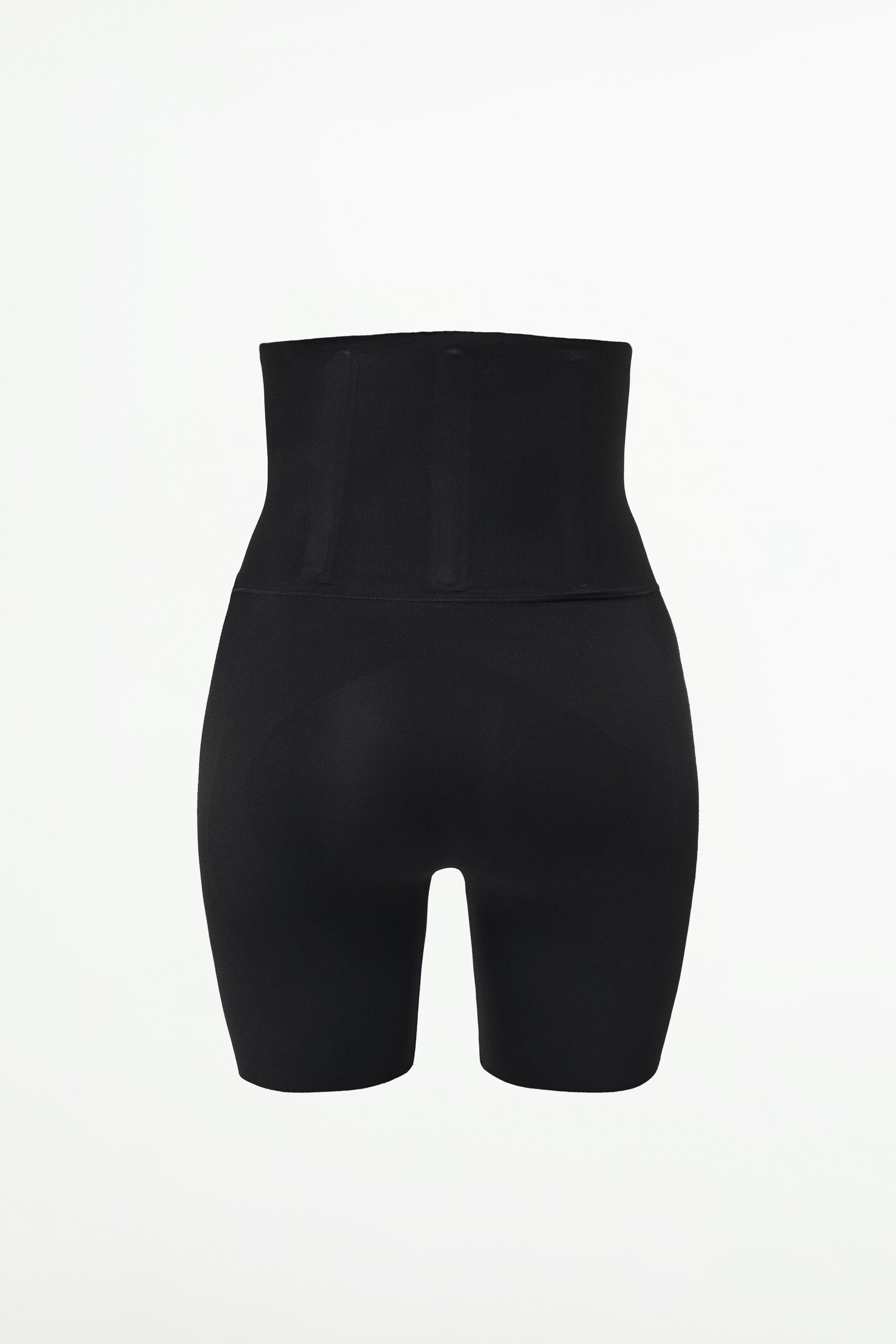 Buy Wunderlove Black High-Waist Shaping Shorts from Westside