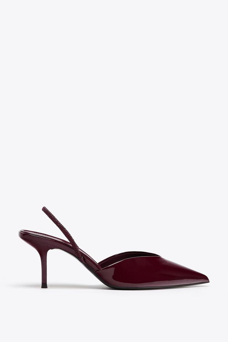 Zara Burgundy Heels Zara Red Heels Pointed Toe Burgundy Heels Open