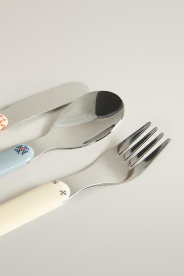 KIDS' BUNNY FLATWARE SET — Multicolored 2