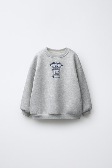 BONILLA A LA VISTA ® X ZARA EMBROIDERED SWEATSHIRT - Grey marl by Zara - Image 0