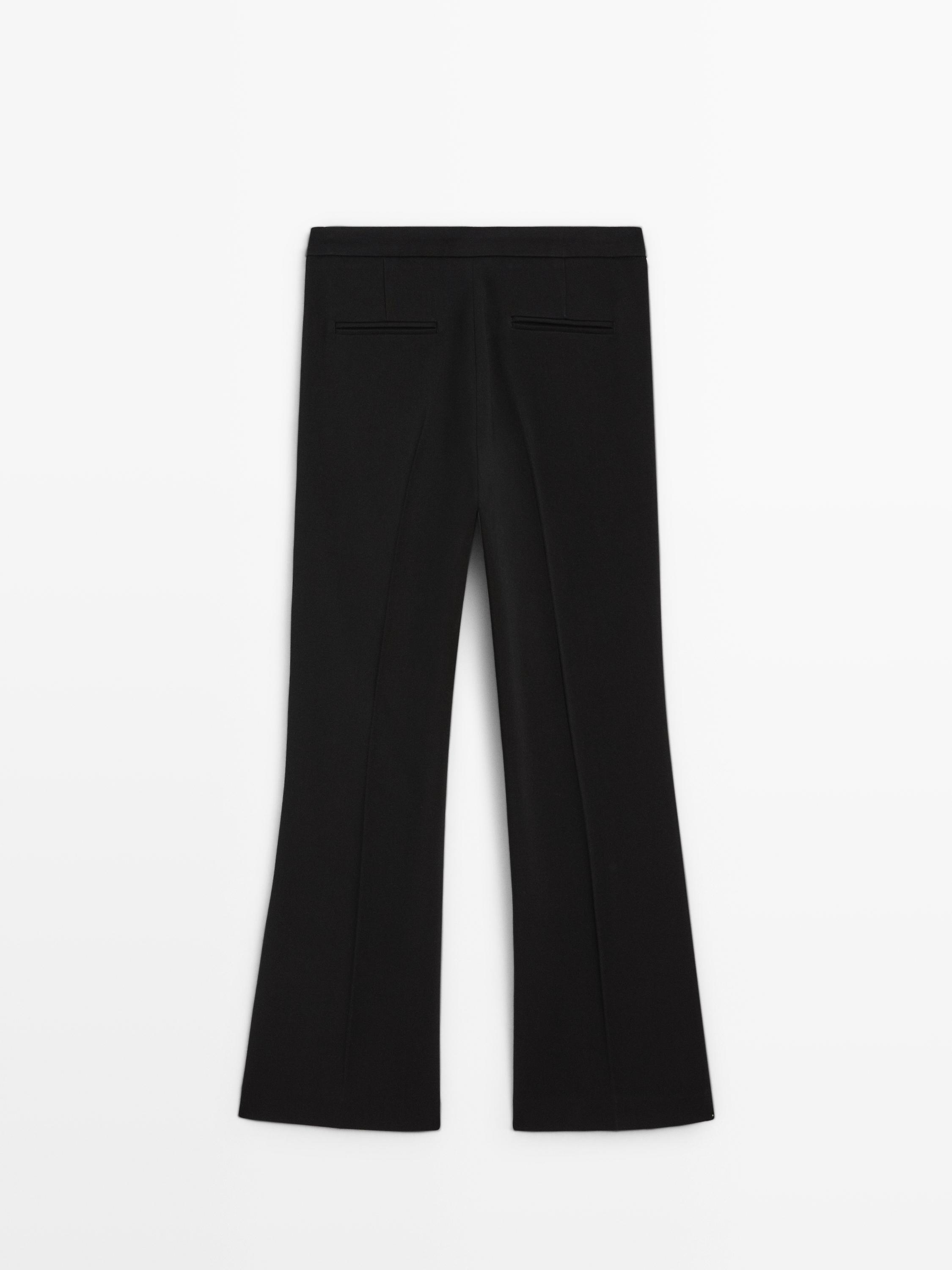 Pantalon en crêpe avec couture apparente