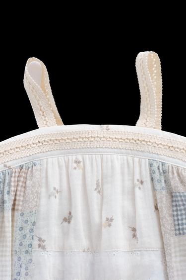 ZARA TIMELESS - PATCHWORK DRESS - Light beige by Zara