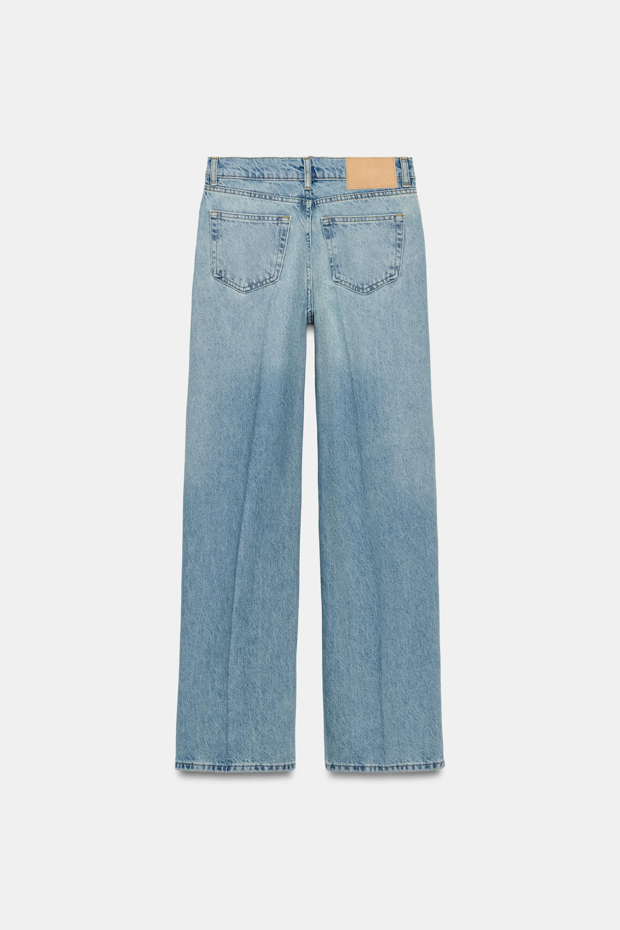 JEANS Z1975 STRAIGHT HIGH WAIST - Biru muda | ZARA Indonesia