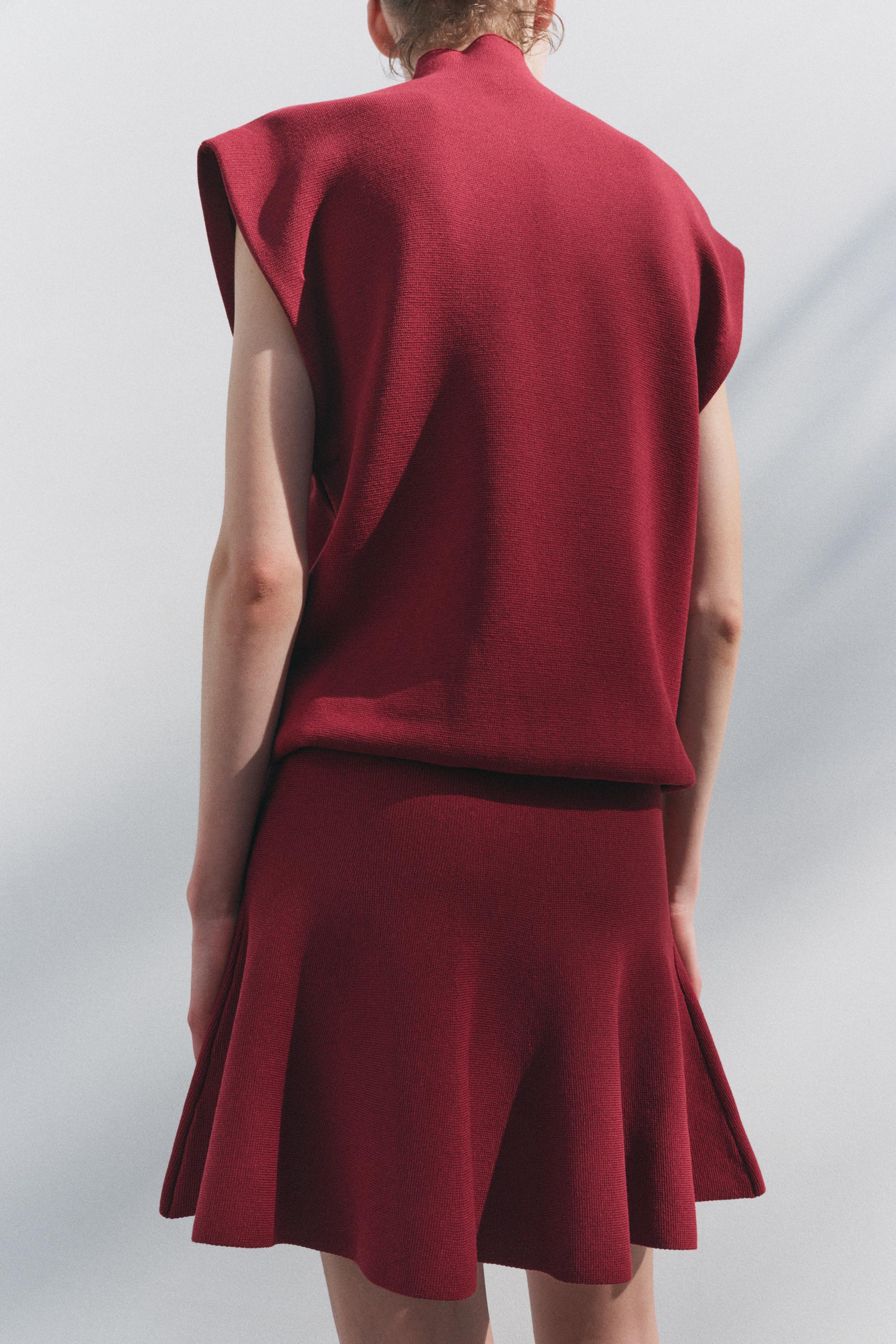BASIC KNIT MINI SKIRT - Light maroon | ZARA United States