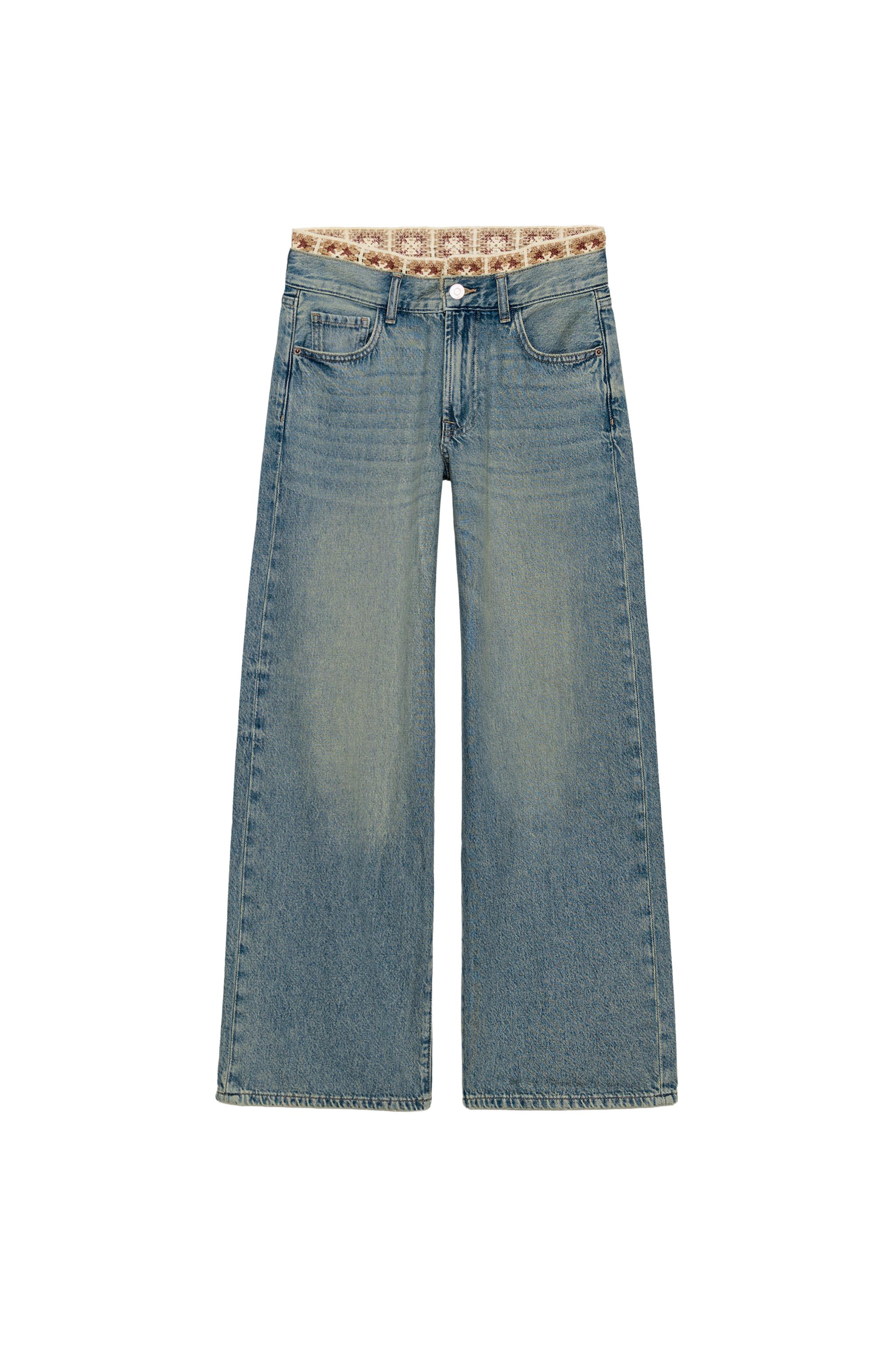 27日までに取引可能の方お気持ちお値下げ頑張ります。 ZARA 2024 SS straight leg ジャガードデニムパンツ ZARA 2024 SS straight leg ジャガードデニムパンツ - メルカリ