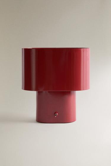 Zara CORDLESS IRON TABLE LAMP - Red - Image 0