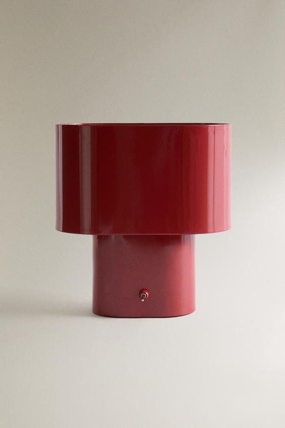ABAJUR DE MESA DE FERRO SEM FIOS - Vermelho da Zara - Imagem 0