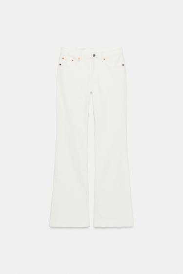 TRF BOOTCUT LOW-RISE JEANS - White by Zara