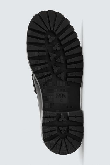 LEATHER PENNY LOAFERS - Black by Zara - Image 3