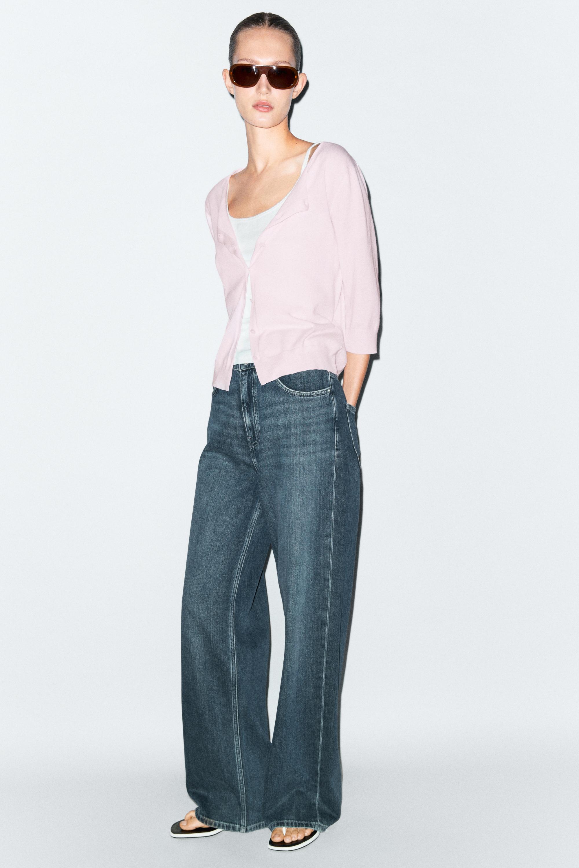 Cotton blend boat neck cardigan