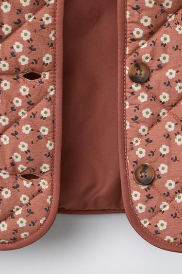 VESTE EN NYLON IMPRIMÉ FLEURS - Rose foncé de Zara - Image 7