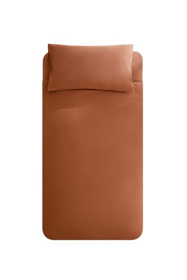 KIDS' DYED DUVET COVER - Brick Zara