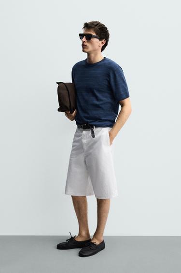 SHORT CHINO COUPE DÉCONTRACTÉE - Blanc de Zara - Image 3