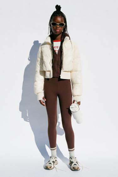 SPORTY PLAIN LEGGINGS — Brown 2