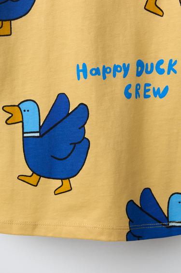 DUCK PRINT T-SHIRT - Mid-yellow by Zara - Image 3