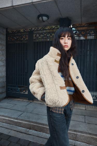 REVERSIBLE DOUBLE-FACED JACKET - camel by Zara