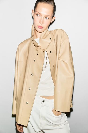 Zara Nappa leather shirt - Yellow