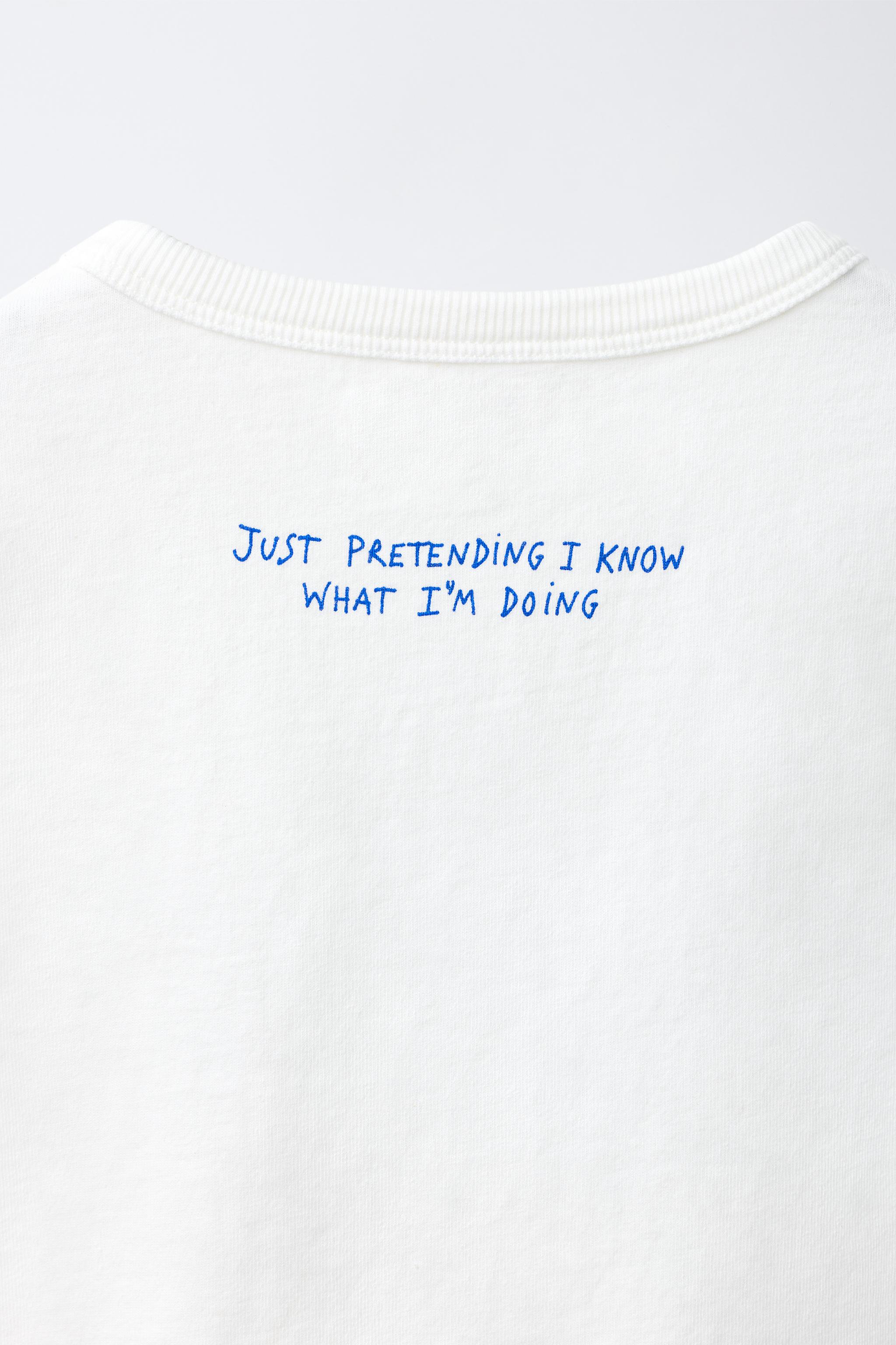 Детские футболки Zara TEXT GRAPHIC T-SHIRT — фото 4