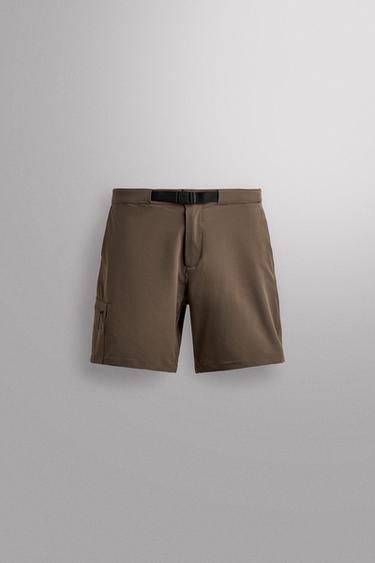 TECHNICAL CARGO BERMUDA SHORTS - Brown by Zara