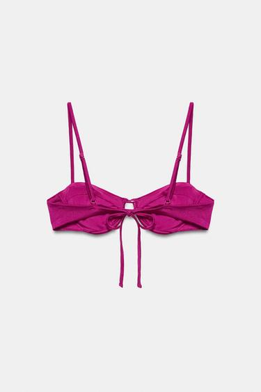 HAUT DE BIKINI À ARMATURES ET PLIS - Magenta de Zara - Image 7