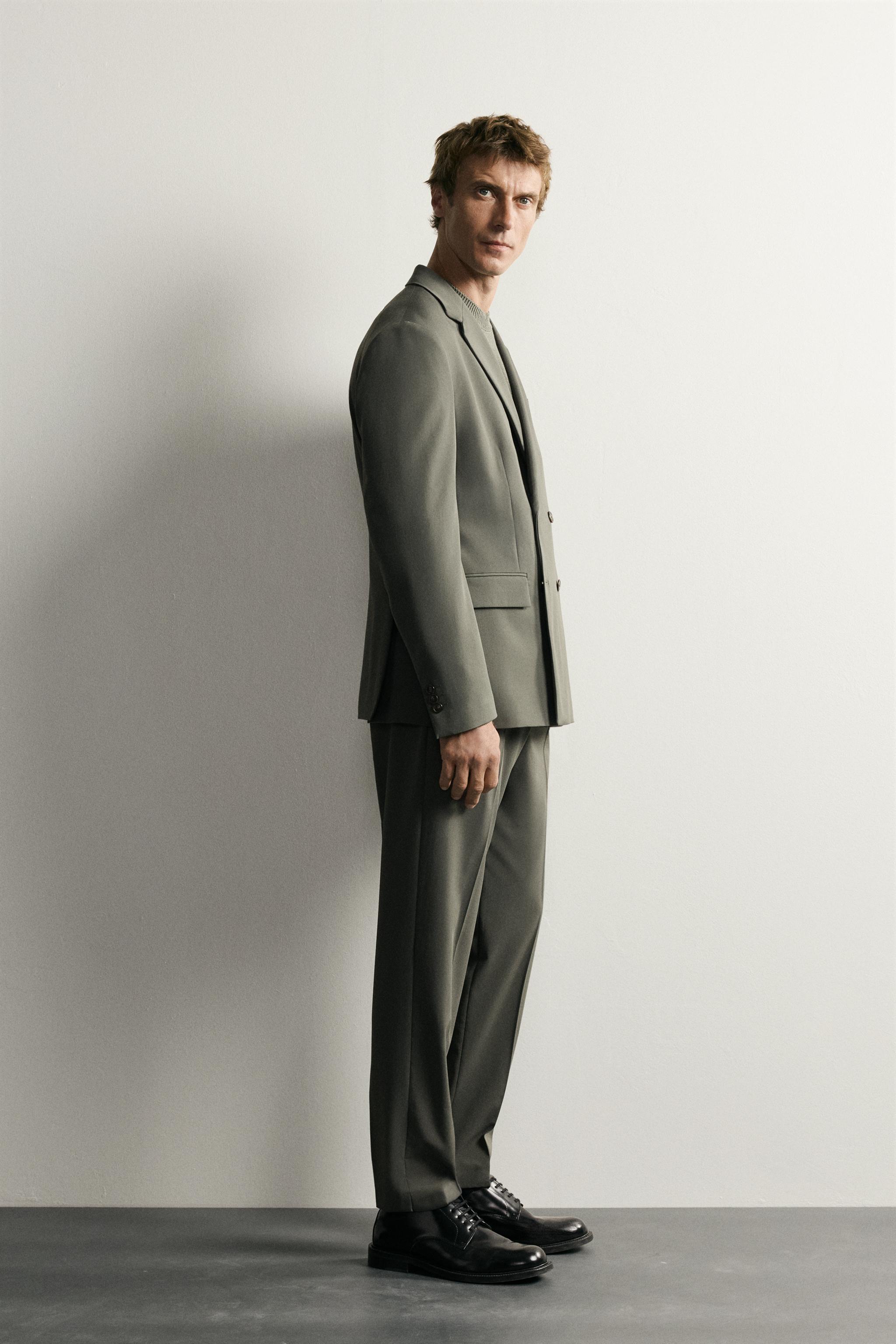 Мужские брюки Zara STRETCH SUIT PANTS — фото 4