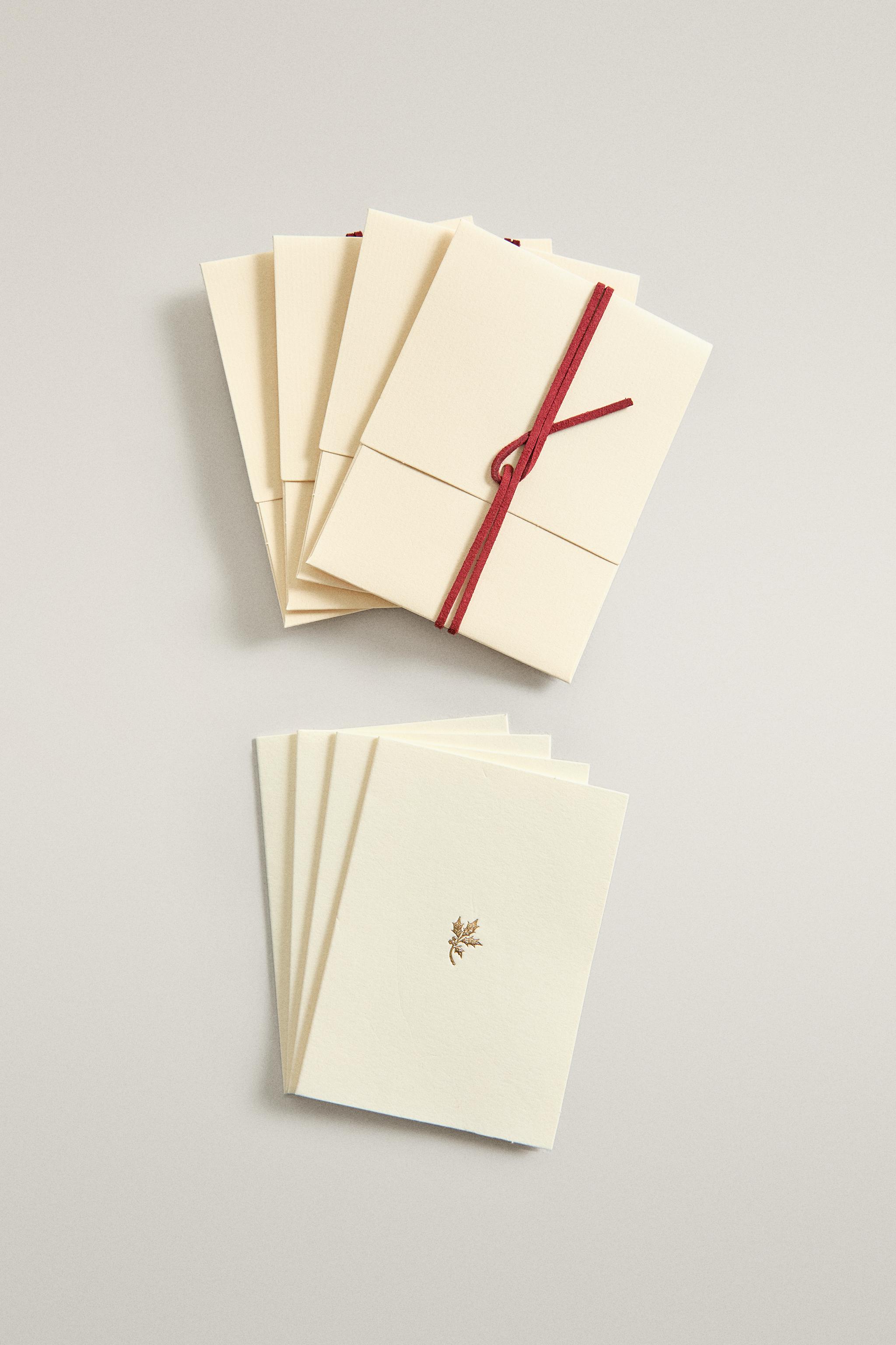 ENSEMBLE CARTES ET POCHETTES DE NOËL EN PAPIER (PACK DE 4)