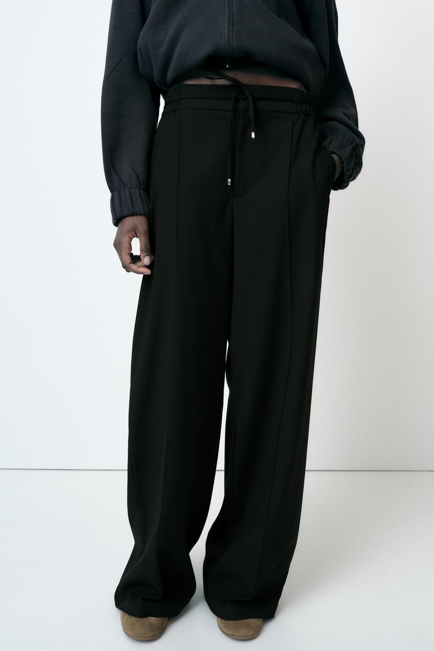 WIDE-LEG TROUSERS WITH ELASTIC WAISTBAND