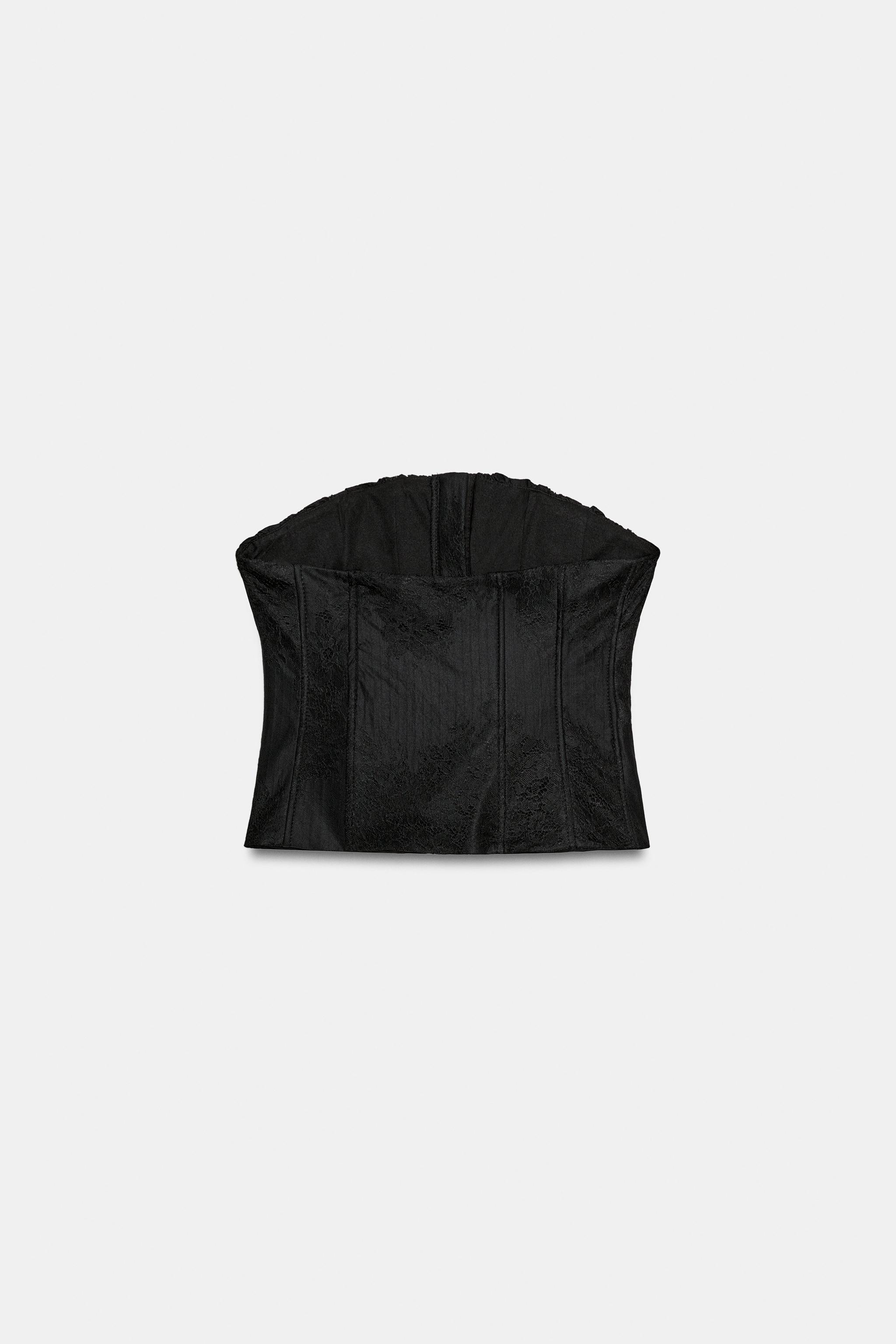 CORSET EN DENTELLE VOLANT
