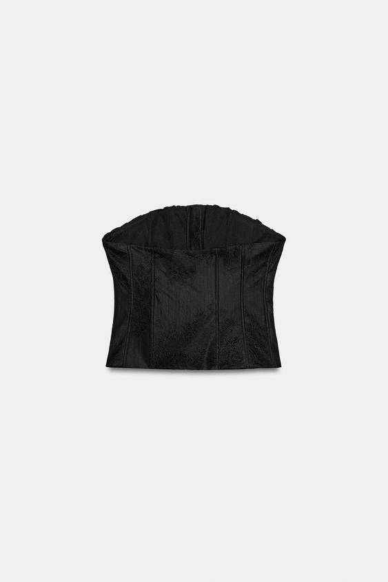 CORSET EN DENTELLE VOLANT - Noir de Zara - Image 6