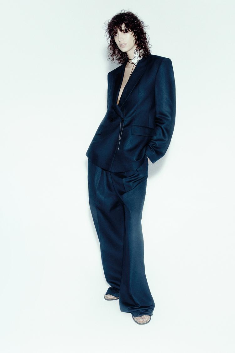 ZARA 挽く リネンブレンドセットアップ M 