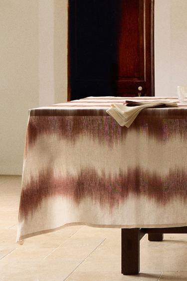OMBRÉ LINEN TABLECLOTH X COLLAGERIE - Beige-brown by Zara
