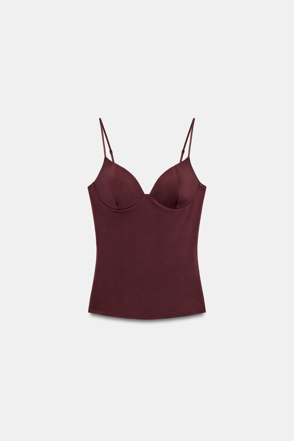 POLYAMIDE BLEND BUSTIER TOP