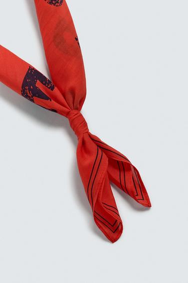 SLOGAN PRINT BANDANA - Red by Zara - Image 2