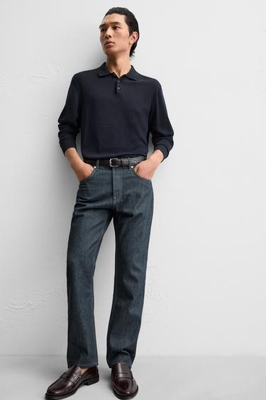 STRAIGHT ANKLE FIT JEANS - Indigo by Zara