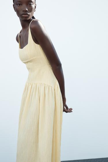 TEXTURED MIDI DRESS - Vanilla by Zara - Image 3