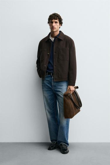 CAZADORA ACOLCHADA LYOCELL - ALGODÓN - Chocolate de Zara