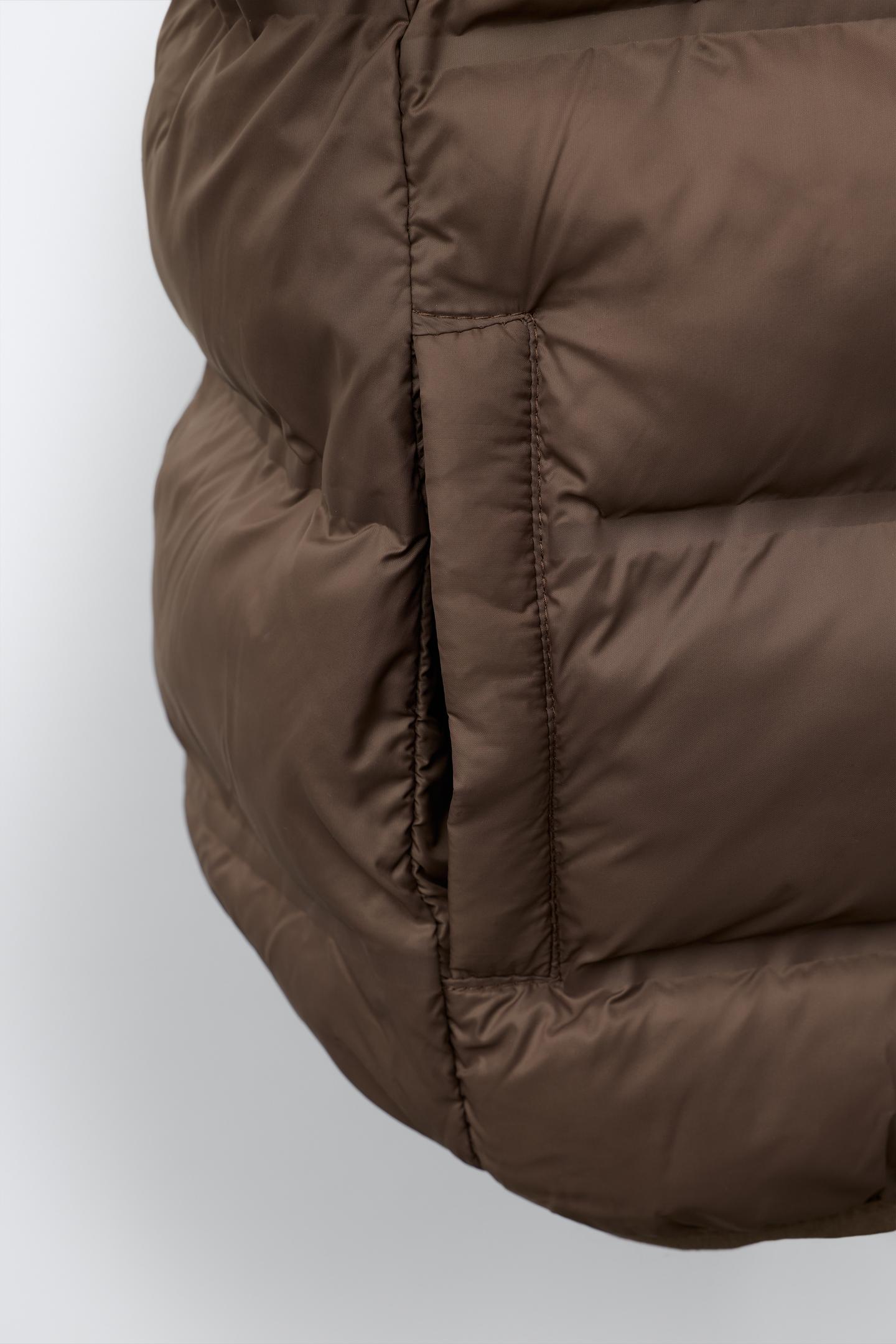 Детская куртка Zara Ultralight Water Repellent, цвет: Коричневый — фото 7