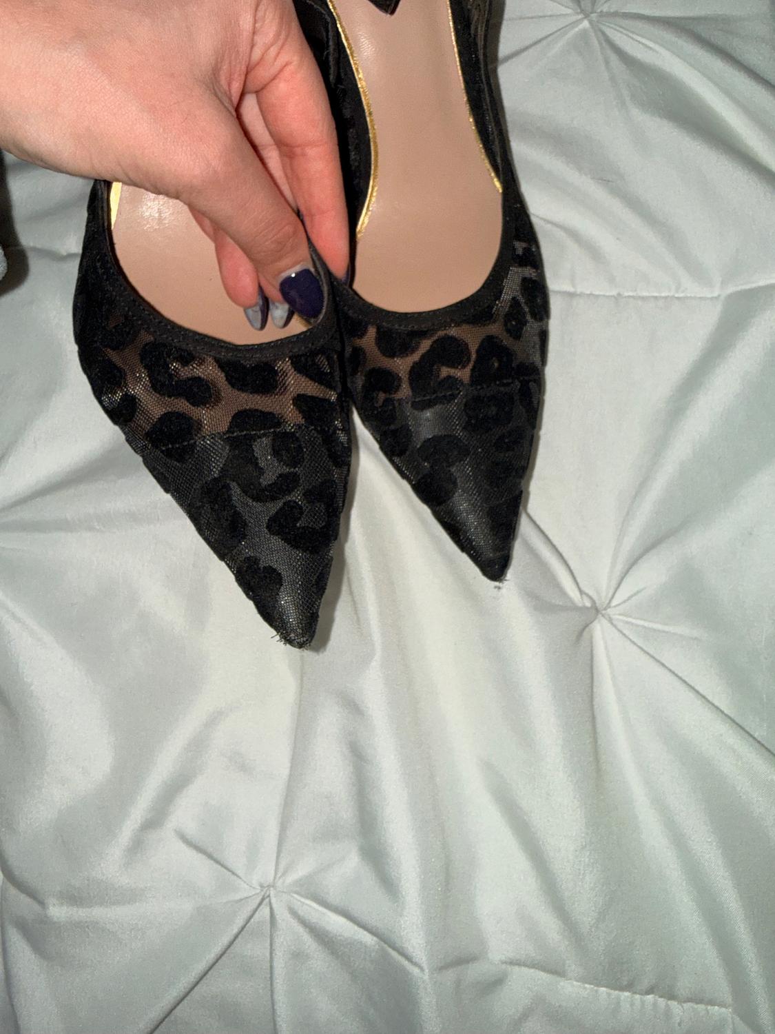 LEOPARD BLACK HEELS - Image 9
