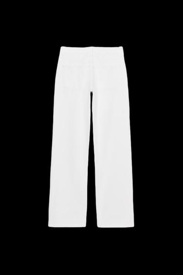 JEANS TRF WIDE LEG TIRO BAJO - Blanco de Zara